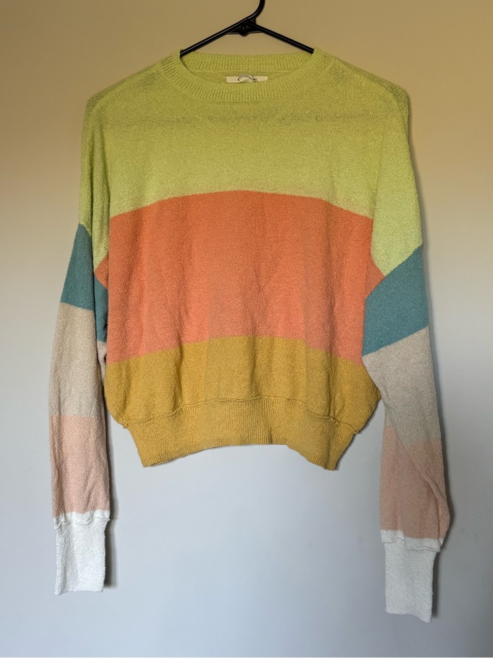 O'Neill Shoreward Stripe Knit Sweater Pastel Colorblock- Medium